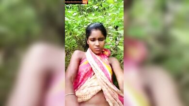 Adivasi lady with hairy pussy fucking in jungle and bedroom