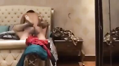 Rich aunty fucking with skinny plumber uncle