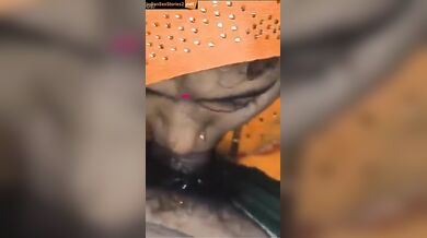 Sanskari Rajasthani Bhabhi sucking jeth and drinking his cum