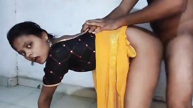 Gay man’s wife in saree blouse fucked by top guy