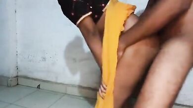 Gay man’s wife in saree blouse fucked by top guy