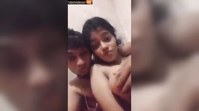 Hot bangla sister gets boobs pressed by brother