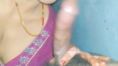 Rajasthani teacher Bhabhi sucking muscular cock