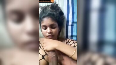 Marathi kamwali baai stroking 9 inches long cock