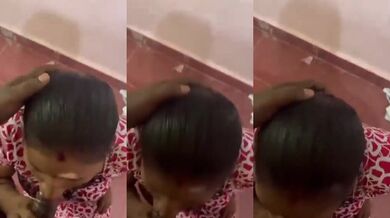Salem tamil housewife sucking lover's cock