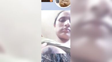 Rajasthani muslim Bhabhi showing nipples in video call