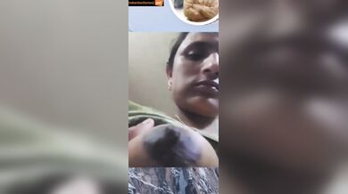 Rajasthani muslim Bhabhi showing nipples in video call