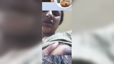 Rajasthani muslim Bhabhi showing nipples in video call