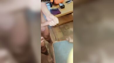 Cuckold husband films wife’s ass being rubbed with cock