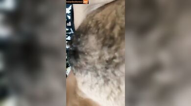 Desi girl exposing her hairy black chut in video call