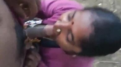 Tamil village lady sucks cock with mangalsutra on it