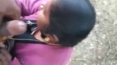 Tamil village lady sucks cock with mangalsutra on it