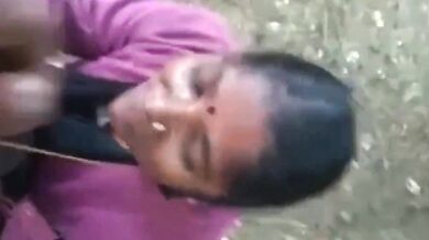 Tamil village lady sucks cock with mangalsutra on it
