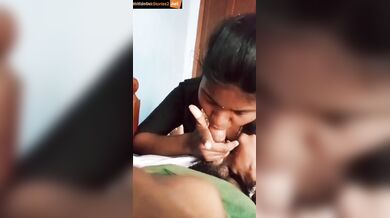 Young tamil maid sucking cock of boss for money