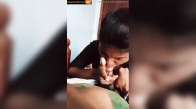 Young tamil maid sucking cock of boss for money