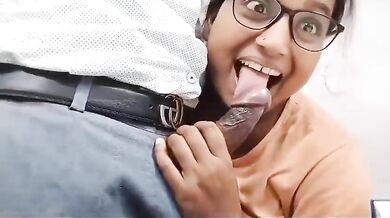 College professor cock sucking by horny student