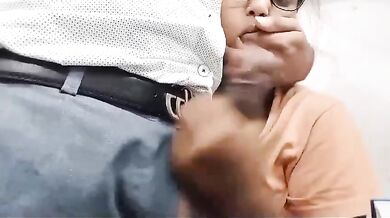 College professor cock sucking by horny student