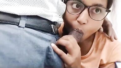 College professor cock sucking by horny student