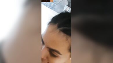 Indian wife giving deepthroat to husband in honeymoon