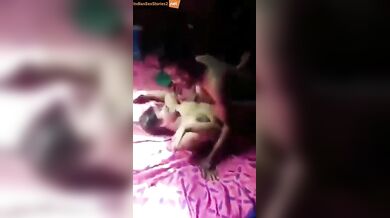 Bouncy boobs Bengali Bhabhi enjoying with 2 guys