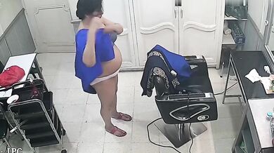 Desi aunty clothes change CCTV video