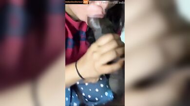 Big black cock sucking by hot malayalam bhabhi