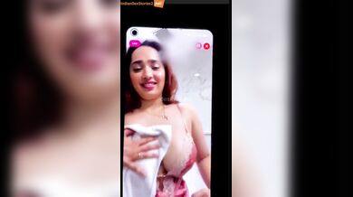 Aditi mistry big boobs viral video (live chat)