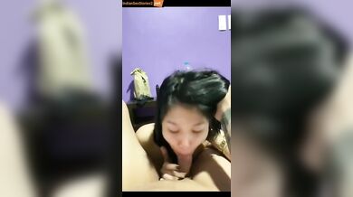 Young nepali callgirl giving deep blowjob to client