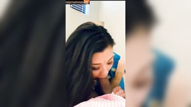 Sexy Indian aunty sucking cock of lover
