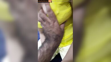 Boss playing with girl's desi boobs