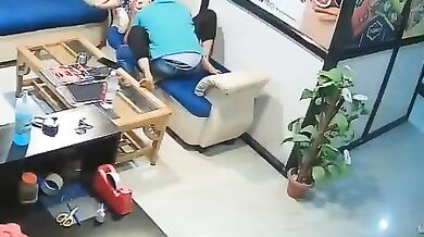 Boss and Bhabhi romance caught in office CCTV