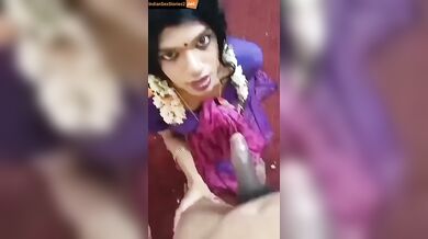 South Indian cross dresser cock sucking mms