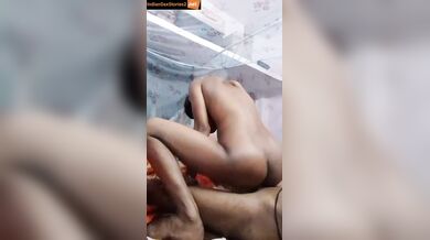 Desi husband wife fucking in mosquito net