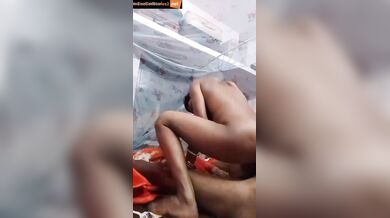 Desi husband wife fucking in mosquito net