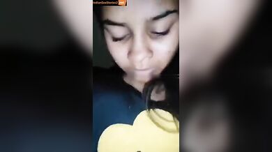 Hairy pussy cousin girl riding with smile!