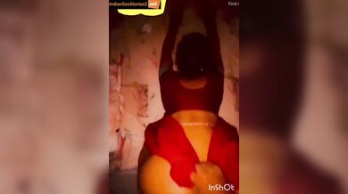Mallu mom in red saree and blouse ass fucked