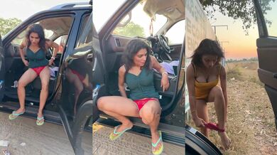 Andhra pornstar Resmi highway pissing video