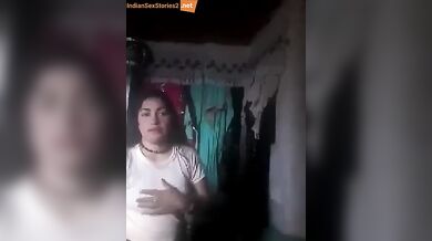 Sexy muslim aunty naked stripping in video call