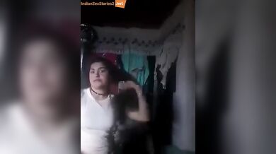 Sexy muslim aunty naked stripping in video call