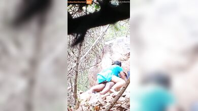 Telugu Bhabhi riding on lover’s cock in secret outdoor mms