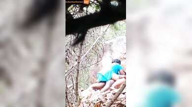 Telugu Bhabhi riding on lover’s cock in secret outdoor mms