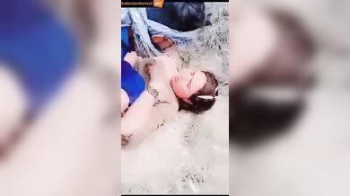 Pashto bhabhi fucked by 2 cocks in outdoor threesome
