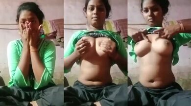 Shy Marathi girl from village nude boobs mms