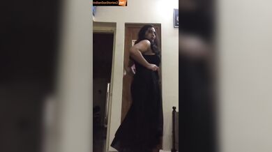 Thick thigh babe arousing striptease video