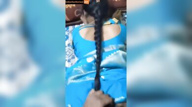 Afternoon sex with bhabhi in blue saree