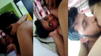 New Thrissur malayali lovers kissing deep and hard