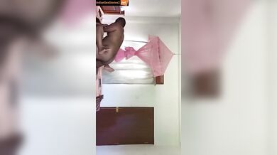 Saggy boobs aunty and lover uncle fuck selfie