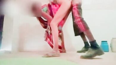 Young labour guy doggy fucking with local bhabhi