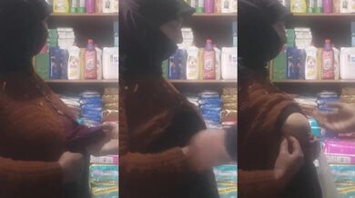 Desi aunty gets boobs fondled by shopkeeper