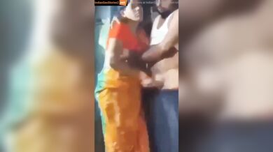 Orange saree village bhabhi in xxx affair video